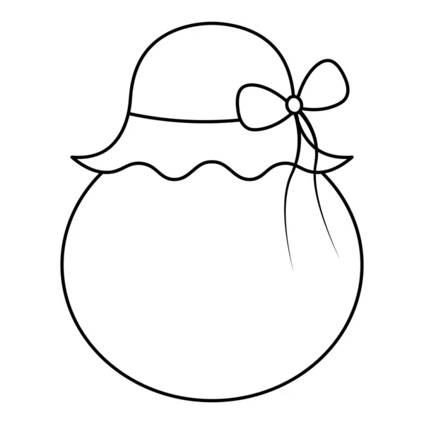 クリスマスジャムの瓶 スケッチ ガラス容器に入っているおいしいベリージャム ふたは弓で結ばれている ベクトルイラスト 子供向けのぬり絵 お茶を飲むための甘いデザート 隔離された白い背景の輪郭 寄席風 — ストックベクタ