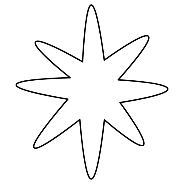 Snowflake Sketch Festive Ornament Vector Illustration Fragile Crystal Intricate Shape — 图库矢量图片