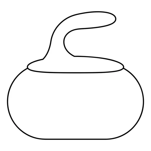 Projectile Granit Pierre Curling Croquis Équipement Sportif Pour Jeu Équipe — Image vectorielle