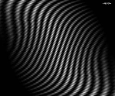 Soyut çarpık Çapraz Çizgili Arkaplan. Fikirleriniz için bükülmüş eğimli vektör şablonu, monokromatik çizgi dokusu, dalgalı çizgi dokusu. İş tasarımınız için yepyeni bir tarz.