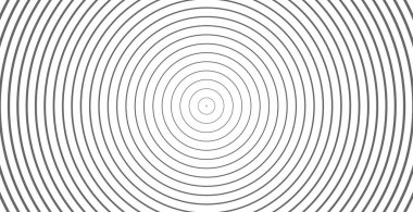 Eşmerkezli daire. Ses dalgası için resim. Soyut çember çizgisi deseni. Siyah beyaz grafikler