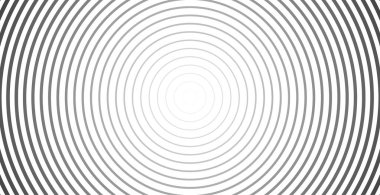 Eşmerkezli daire. Ses dalgası için resim. Soyut çember çizgisi deseni. Siyah beyaz grafikler