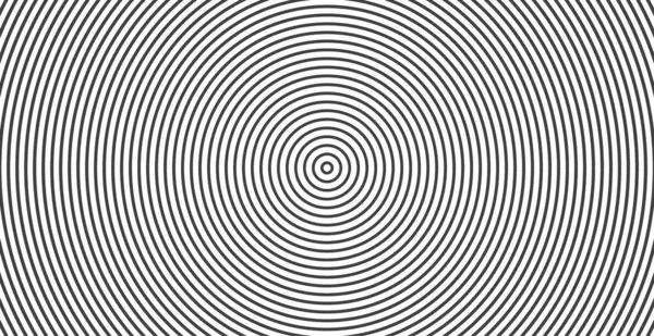 Концентрический Круг Иллюстрация Звуковых Волн Абстрактная Линия Круга Черно Белая — стоковый вектор