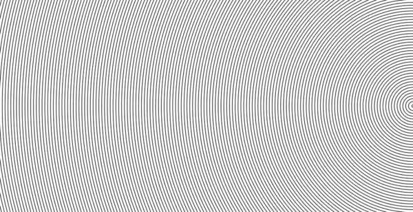 Abstrakter Vektorkreis Mit Schwarzem Hintergrund Gradient Retro Linienmuster Design Monochrome — Stockvektor