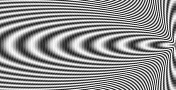 Abstrakter Vektorkreis Mit Schwarzem Hintergrund Gradient Retro Linienmuster Design Monochrome — Stockvektor