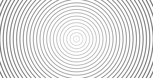 Koncentrisk Cirkel Illustration För Ljudvåg Abstrakt Cirkelmönster Svart Och Vit — Stock vektor