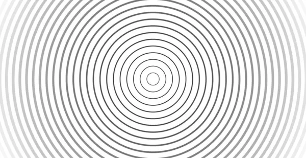 Cercle Concentrique Illustration Pour Onde Sonore Modèle Abstrait Ligne Cercle — Image vectorielle