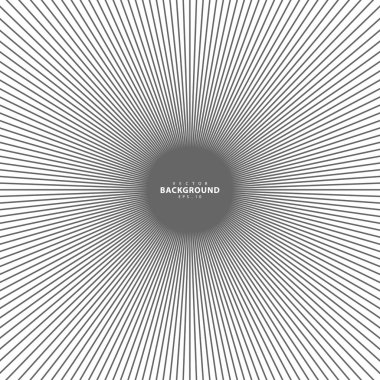 Eşmerkezli daire. Ses dalgası için resim. Soyut çember çizgisi deseni. Siyah ve beyaz grafik