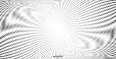 Eşmerkezli daire. Ses dalgası için resim. Soyut çember çizgisi deseni. Siyah ve beyaz grafik