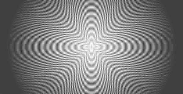 Konzentrischer Kreis Illustration Für Schallwelle Abstraktes Kreislinienmuster Schwarz Weiß Grafik — Stockvektor