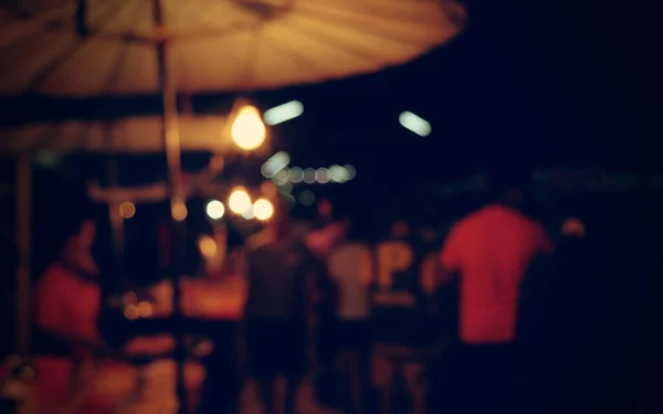 Vintage Tone Blur Image Food Stall Night Festival — Stock Photo, Image