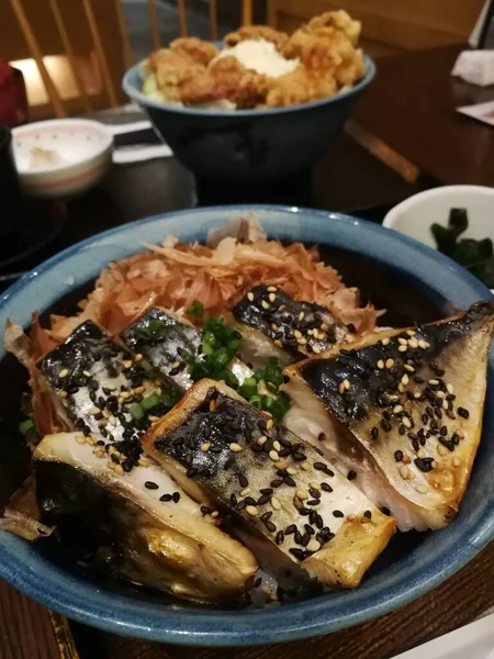 Saba Fish Grilled Teriyaki Sauce — Stock Photo, Image