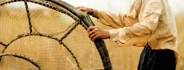 Vida Pescadores Ásia Fundo — Fotografia de Stock