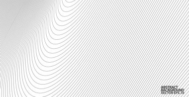 Soyut vektör çemberi yarım ton siyah arkaplan. Gradyan retro çizgi desen tasarımı. Tek renkli grafikler. Ses dalgası için daire çiz. vektör illüstrasyonu