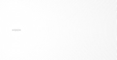 Soyut vektör çemberi yarım ton siyah arkaplan. Gradyan retro çizgi desen tasarımı. Tek renkli grafikler. Ses dalgası için daire çiz. vektör illüstrasyonu