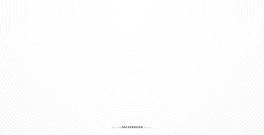 Soyut vektör çemberi yarım ton siyah arkaplan. Gradyan retro çizgi desen tasarımı. Tek renkli grafikler. Ses dalgası için daire çiz. vektör illüstrasyonu