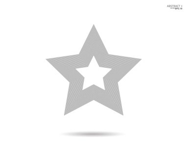 Yıldız logosu. Yıldız çizgili ikon, işaret, sembol, düz dizayn, düğme, ağ. vektör - illüstrasyon 10.