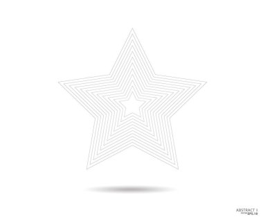 Yıldız logosu. Yıldız çizgili ikon, işaret, sembol, düz dizayn, düğme, ağ. vektör - illüstrasyon 10.