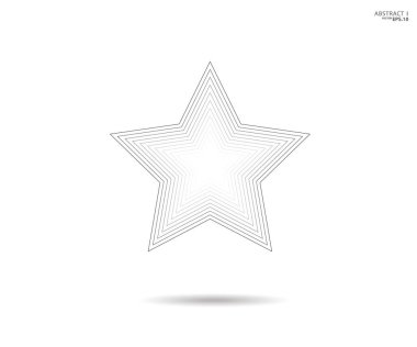 Yıldız logosu. Yıldız çizgili ikon, işaret, sembol, düz dizayn, düğme, ağ. vektör - illüstrasyon 10.