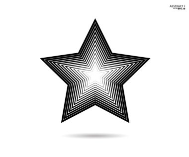 Yıldız logosu. Yıldız çizgili ikon, işaret, sembol, düz dizayn, düğme, ağ. vektör - illüstrasyon 10.