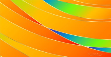 Altın dalgalı soyut bir arkaplan. Lüks kağıt kesimi arka plan, altın desen, yarım ton gradyan, kaplama şablonu, geometrik şekiller, modern minimal afiş. 3d Vektör illüstrasyonu.