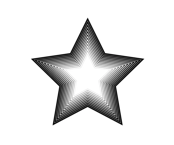 Yıldız Logosu Yıldız Çizgili Ikon Işaret Sembol Düz Dizayn Düğme — Stok Vektör