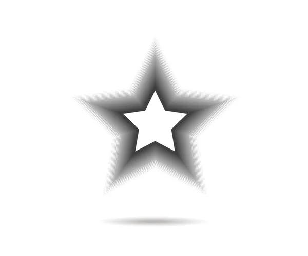 Logotipo Estrela Estrela Forrado Ícone Sinal Símbolo Design Plano Botão — Vetor de Stock