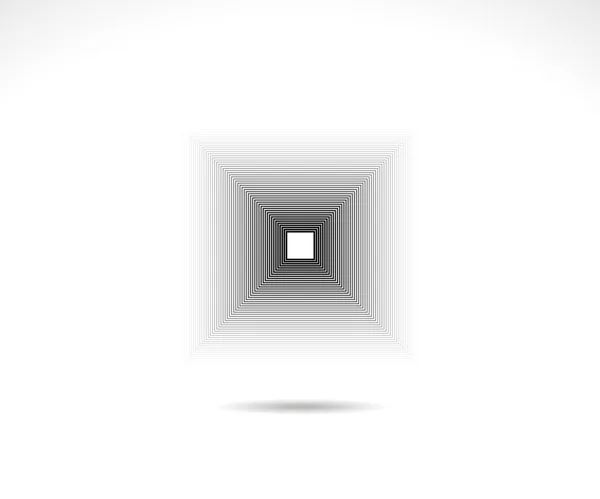 Geometric Square Logo Stroke Square Frame Line Icon Sign Symbol — Image vectorielle