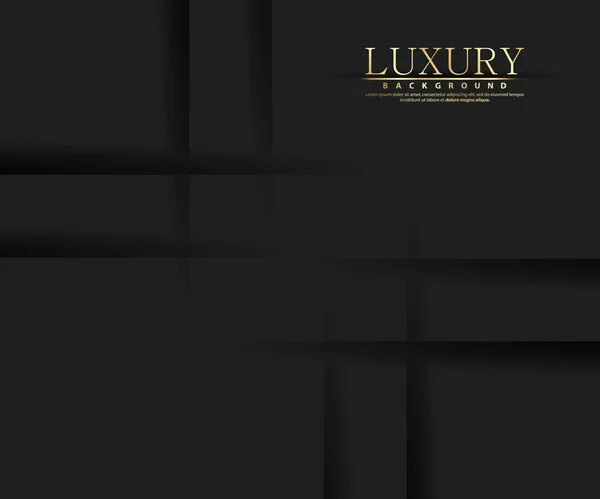Abstract Zwarte Luxe Achtergrond Met Glanzende Lijnen Elegant Modern Design — Stockvector