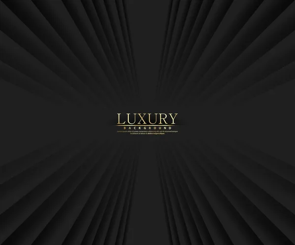 Fundo Luxo Preto Abstrato Com Linhas Brilhantes Design Moderno Elegante — Vetor de Stock