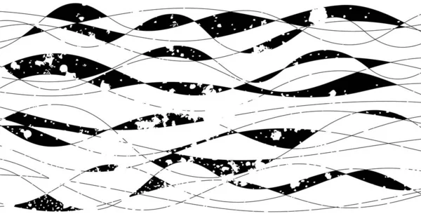 Grunge Lignes Arrière Plan Lignes Dessinées Main Onde Motif Abstraite — Image vectorielle