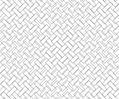 Dalga, zigzag çizgileri. Beyaz arka planda siyah dalgalı çizgi. vektör illüstrasyonu