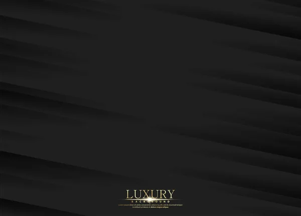 Fondo Lujo Negro Abstracto Con Líneas Brillantes Diseño Moderno Elegante — Vector de stock