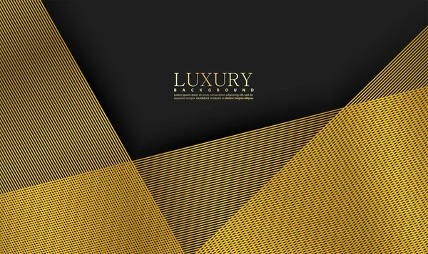 Schwarzer Abstrakter Premium Hintergrund Mit Goldenen Linien Modernes Luxuskonzept Vektorillustration — Stockvektor