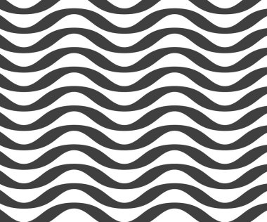 Basit dalgasız dalga çizgisi, düz desen, siyah & beyaz, web tasarımı, tebrik kartı, tekstil, teknoloji arka planı, Eps 10 vektör çizimi