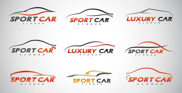 Een Set Van Car Logo Vectorverzameling Concept Voertuigillustratie — Stockvector