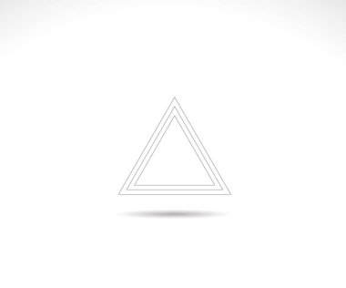 Üçgen çizgisi vektörü. Piramit çizgisi sanatı. Geometrik şekil. Logo işareti tasarımı