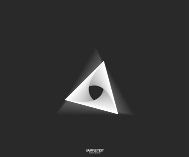 Üçgen çizgisi vektörü. Piramit çizgisi sanatı. Geometrik şekil. Logo işareti tasarımı