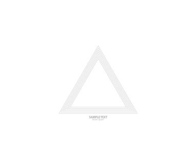Üçgen çizgisi vektörü. Piramit çizgisi sanatı. Geometrik şekil. Logo işareti tasarımı