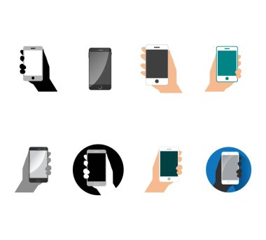 Akıllı telefon ikonu. Web sitenizin tasarımı için cep telefonu sembolü, logo, uygulama, UI - vektör illüstrasyonu