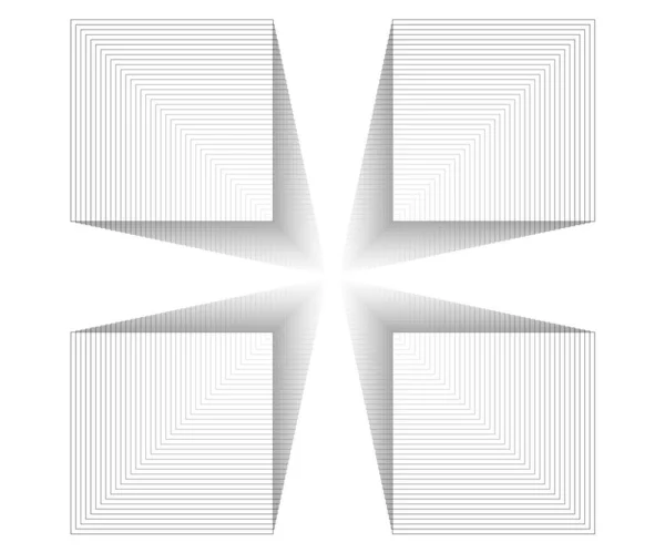 Quadratische Vektormuster Abstrakte Linientextur Vektorboxen Hintergrund Strichgeometrischer Rahmen Kreative Design — Stockvektor