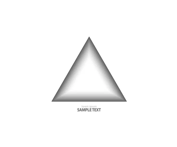 Vetor Linha Triangular Arte Linha Pirâmide Forma Geométrica Design Sinal —  Vetores de Stock