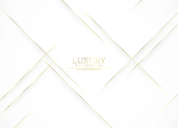Fehér Luxus Elvont Háttér Arany Vonalak Árnyékok Prémium Vektor Illusztráció — Stock Vector