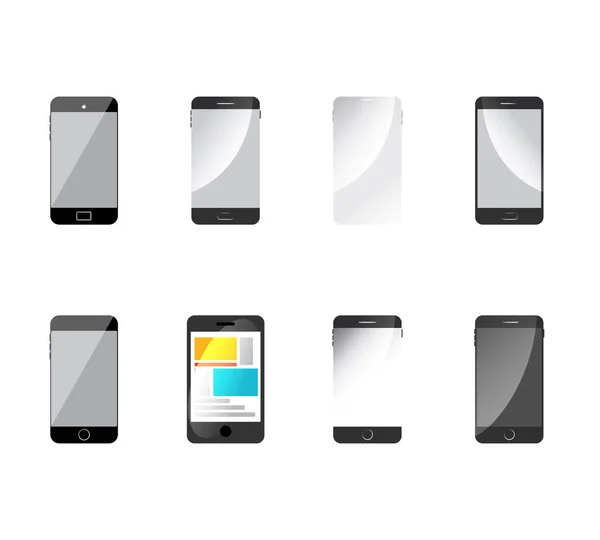 Icône Smartphone Symbole Téléphone Portable Pour Conception Votre Site Web — Image vectorielle