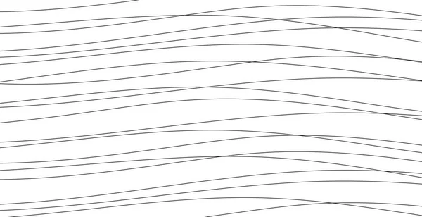 Linhas Desenhadas Mão Abstrato Onda Padrão Simples Sem Costura Padrão — Vetor de Stock