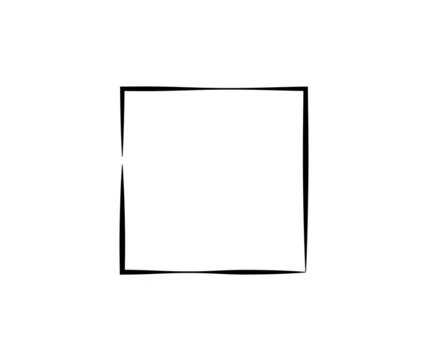Quadratischer Rahmen Geometrische Abstrakte Quadratische Elemente Vektorillustration — Stockvektor