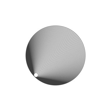 Eşmerkezli daire elementleri. Grafik web tasarımı için element, baskı, tekstil, ambalaj, dekorasyon, vektör illüstrasyonu için şablon