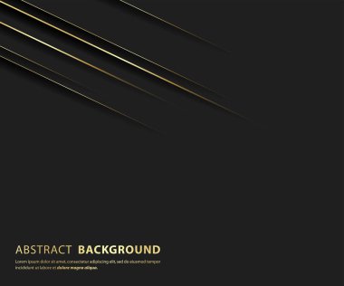 Birinci sınıf bir geçmiş. Soyut lüks model. Altın renkli çizgili arka plan. Soyut altın çizgi dokusu. Siyah desen vektör illüstrasyonu.