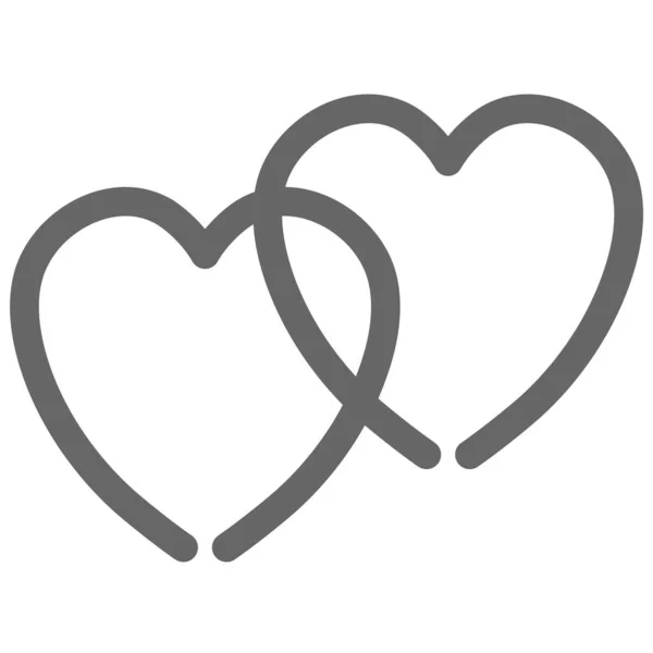 Walentynkowy Projekt Symbolu Serca Walentynki Karta Ślubna Romantyczny Motyw Miłosny — Wektor stockowy