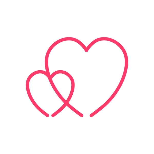Valentine Heart Symbol Design Valentine Wedding Day Card Romantic Love — Stock Vector